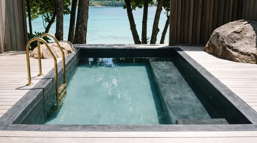 Commercial cold plunge pool — Seychelles