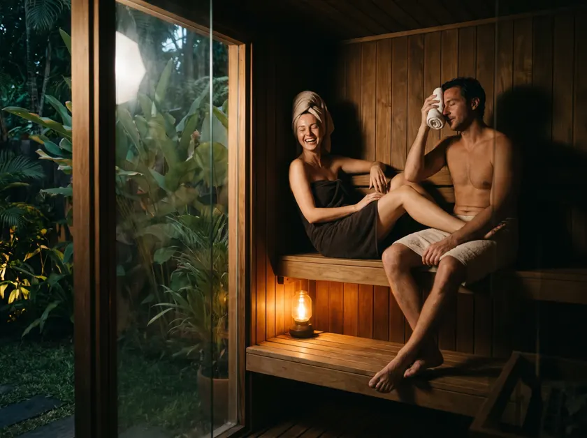 In the sauna — Mauritius