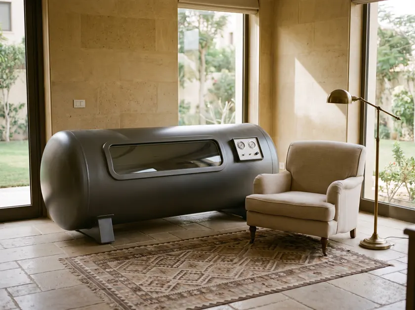 Hyperbaric chamber in a home wellness room — Egypt