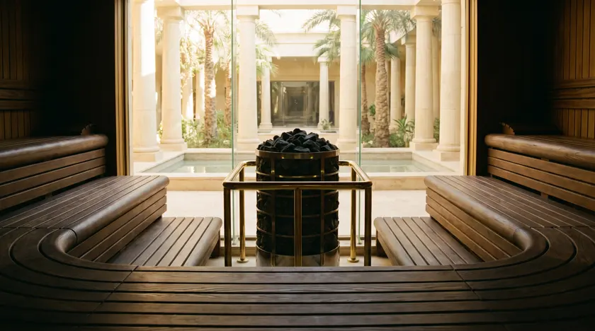Large commercial sauna, three tiers — Egypt