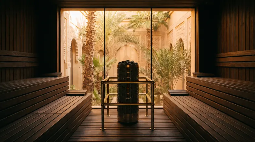 Large commercial sauna, three tiers — Morocco