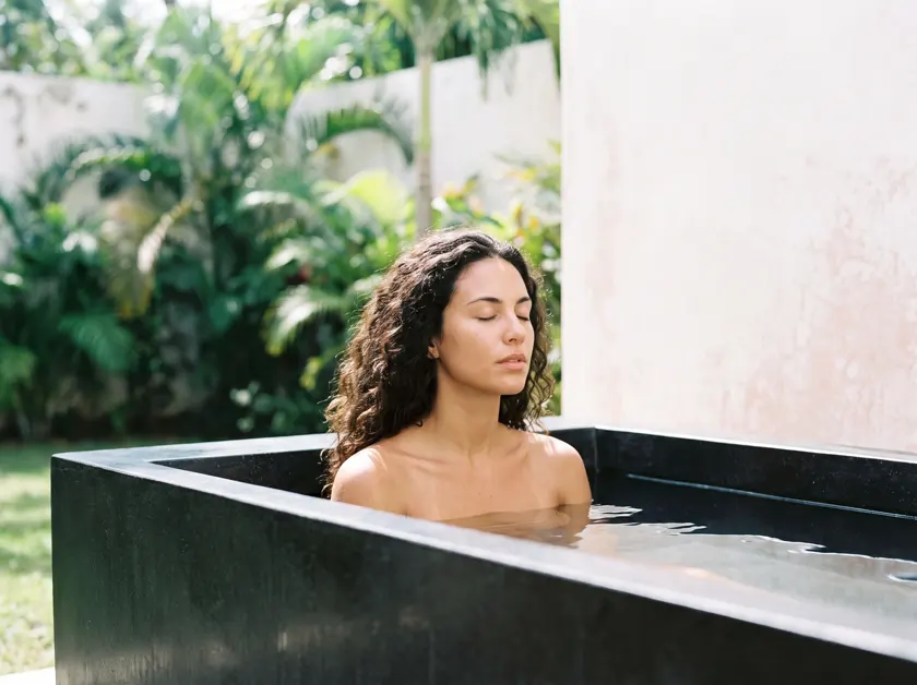 Chest-deep in cold water — Mauritius
