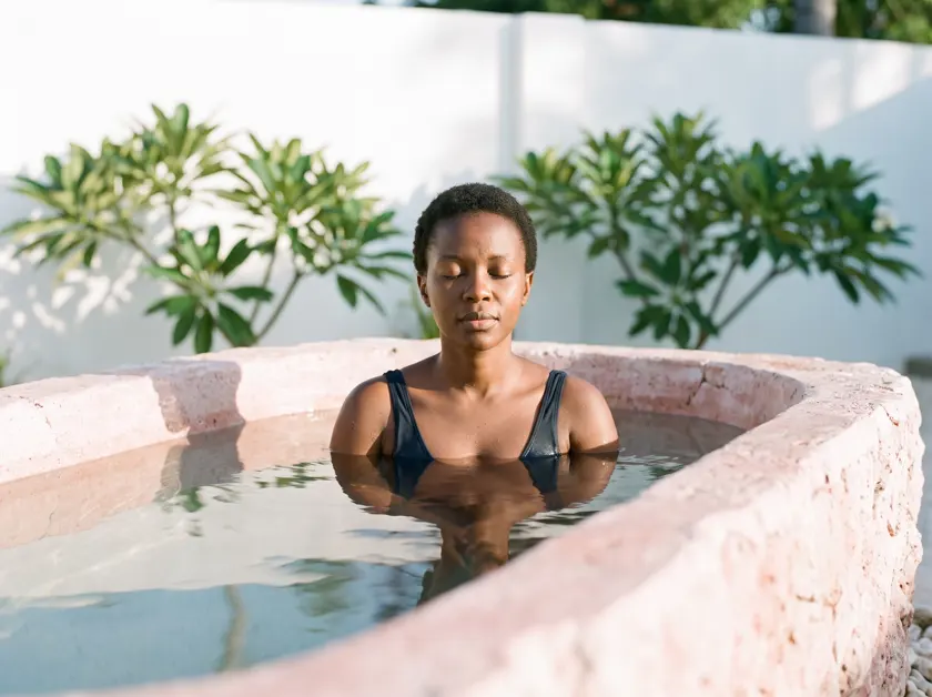 Chest-deep in cold water — Tanzania